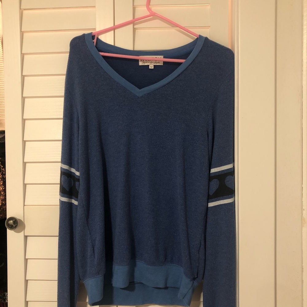 Blue wildfox crew neck